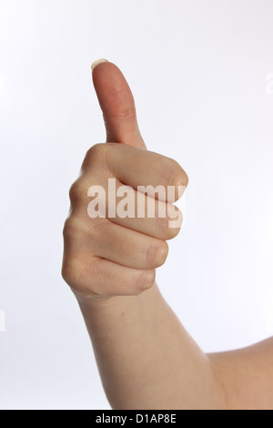 close up of hang giving a thumbs up Stock Photo