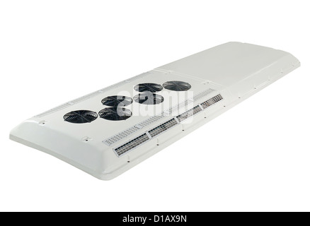 fans unit cooling ventilation on the roof of mini bus Stock Photo