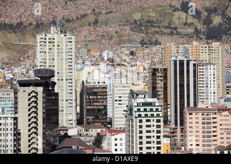 View of downtown La Paz, Bolivia Stock Photo