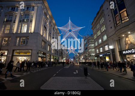 Christmas lights and decoration on Oxford Street, London, England, UK Stock Photo
