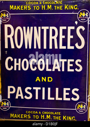 Vintage metal Rowntree's advertising sign Stock Photo