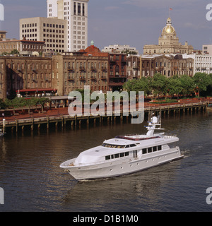 Super yacht in Havana, Georgia,USA Stock Photo