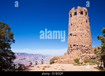Desert View Watchtower, South Rim, Grand Canyon National Park, Arizona, USA United States of America Stock Photo