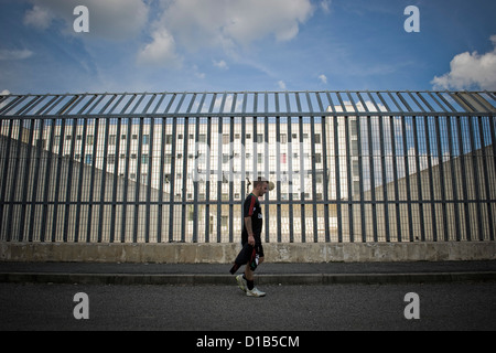 Bollate prison, After training of the football team Stock Photo - Alamy