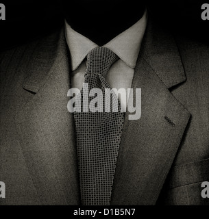 Man's suit detail in the dark Stock Photo