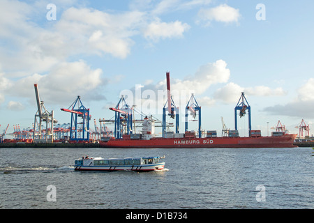 Terminal Buchardkai, harbour, Hamburg, Germany Stock Photo