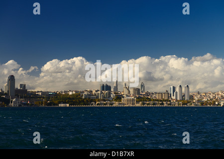 Dolmabahce Palace in the Besiktas district of Istanbul Turkey from the Bosphorus Strait Stock Photo