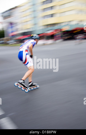 Berlin, Germany, skaters on the Kurfuerstendamm Stock Photo