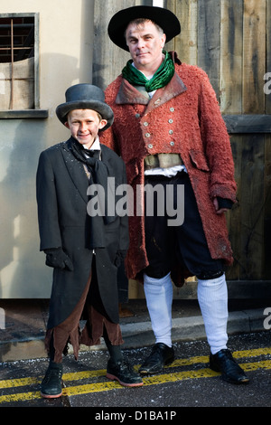 fagin and the artful dodger at the victorian festival of christmas portsmouth Stock Photo