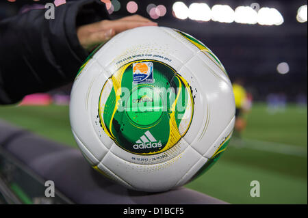 The match ball, named Cafusa, designed for the football world  championships in Brasil 2014, is seen prior to the FIFA World Cup 2014  qualification group C soccer match between Germany and Kazakhstan