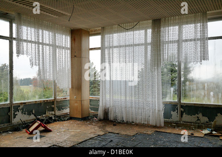 Ms. Wald, Germany, was destroyed the hall of the former NVA rest home Stock Photo