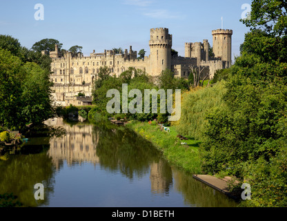 Built by William the Conqueror in 1068, Warwick Castle is a medieval castle in Warwick, the county town of Warwickshire, England Stock Photo