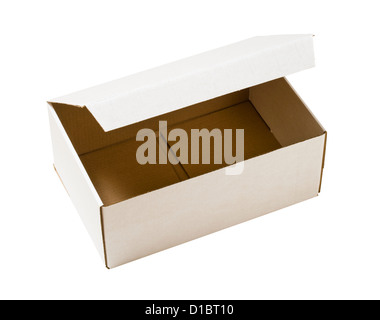 Empty cardboard box. Stock Photo