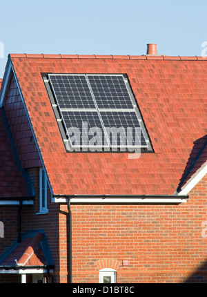 Solar panel on house roof. Stock Photo