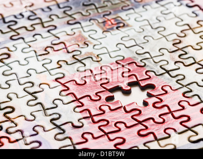 Last piece of the jigsaw. Stock Photo