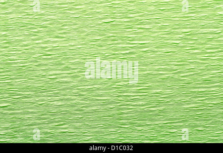 Green wrinkled crepe paper background Stock Photo