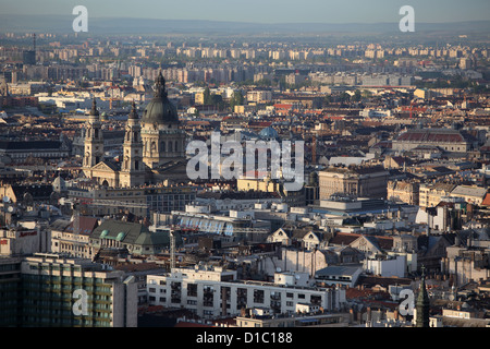 Budapest, Hungary, city view with Saint Stephen's Basilica Stock Photo