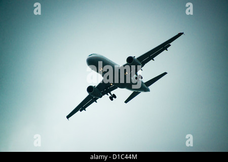 Jet airplane in flight. Stock Photo