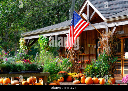 Morning Glory Farm stand, Edgartown, Martha's Vineyard, Massachusetts, USA Stock Photo