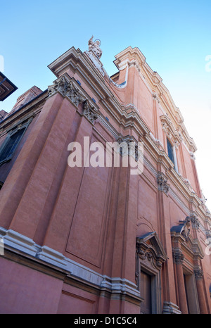 side view of facade of Saint Peter Cathedral in Bologna, Italy Stock Photo
