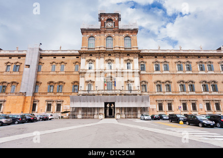 facade of The Accademia Militare - a military university in Modena, Italy Stock Photo