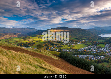 View from Latrigg summit towards Castlerigg Fell, Lake District National Park. Stock Photo