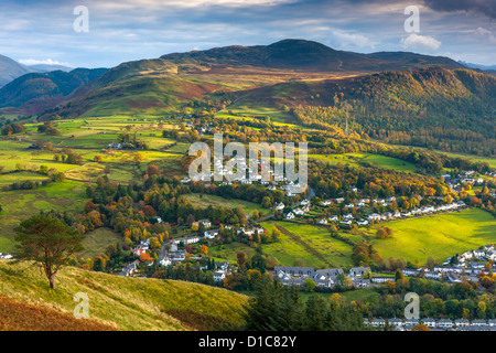 View from Latrigg summit towards Castlerigg Fell, Lake District National Park. Stock Photo
