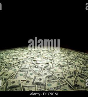 dollars arranged at the background Stock Photo