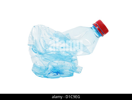 Plastic bottle waste isolated on white Stock Photo