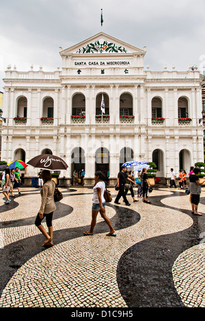 Santa Cada da Misericordia in Senado Square Macau. Stock Photo