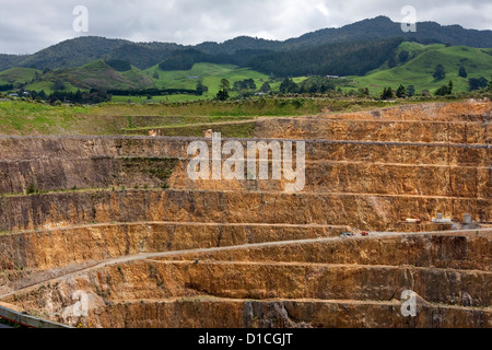 'Martha Mine', an Open-pit Gold Mine, Waihi, Coromandel Region, north island, New Zealand. Stock Photo