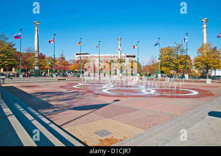 Fountain of Rings, Centennial Olympic Park,  Atlanta, Geogia, USA Stock Photo