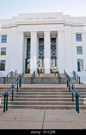Main entrance of Alabama Department of Archives and History Building, Montgomery, Capital of the U.S. state of Alabama, USA Stock Photo