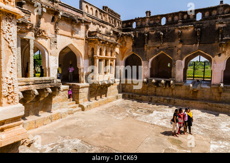 Queens Bath, part of the royal enclosure, Hampi, India Stock Photo