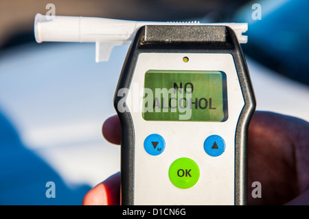 alcohol control breath analyzer traffic testing device police alamy driver car