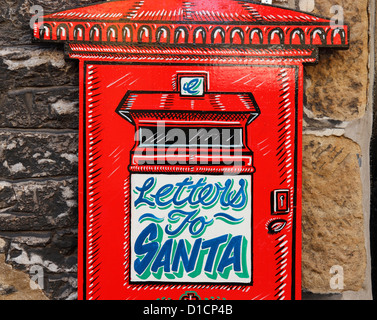 A novelty postbox for letters to Santa. Stock Photo