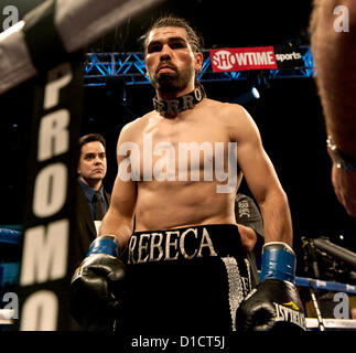 Dec. 15, 2012 - Los Angeles, CA, US -  ALFREDO ANGULO prior to the bell for the first round of his 10-round middleweight fight at the Los Angeles Sports Arena between against JORGE SILVA.  Angulo won by a unanimous decision.(Credit Image: © Brian Cahn/ZUMAPRESS.com) Stock Photo