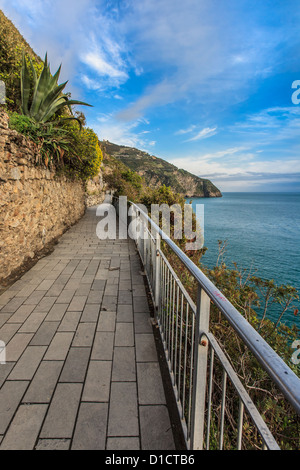 'Via dell amor' of Cinque Terre Stock Photo