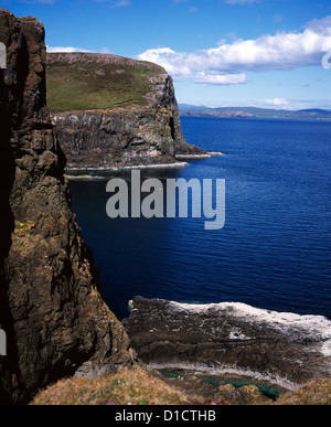 Cliffs and headland near Idrigill Point Loch Bracadale Orbost Duirinish Isle of Skye Scotland Stock Photo