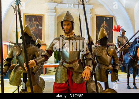 Valletta Knight' armour at Grand Master's Palace museum Stock Photo