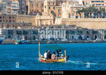 Malta, Boat Ship in Valletta Stock Photo