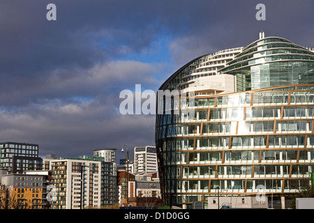 1 Angel Square, the Co-operative Group's new Head Office, first phase of NOMA development, city centre, Manchester, England, UK Stock Photo