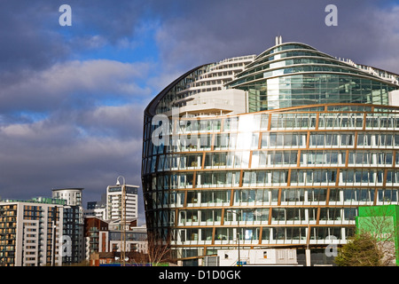 1 Angel Square, the Co-operative Group's new Head Office, first phase of NOMA development, city centre, Manchester, England, UK Stock Photo