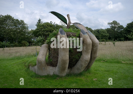 Mother Orchard Sculpture by Brendon Murless at Cotehele House, Cornwall -1 Stock Photo