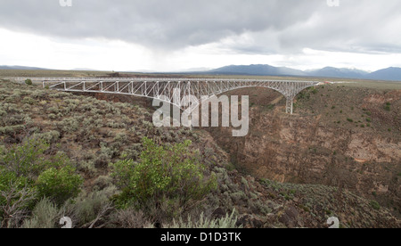 The Rio Grande Gorge Bridge, just outside Taos, New Mexico. Stock Photo