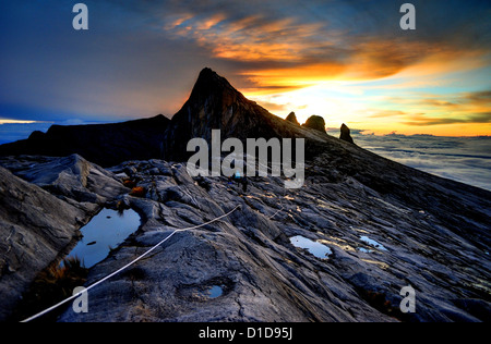 Mount Kinabalu, near Low's Peak, about 3900m. Stock Photo