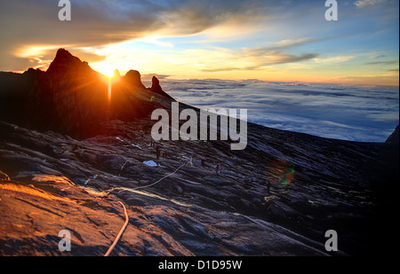 Mount Kinabalu, near Low's Peak, about 3900m. Stock Photo