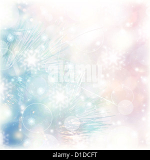 Picture of abstract blur background, pink and blue blurred backdrop, wedding day, greeting postcard, romantic glowing Christmas Stock Photo