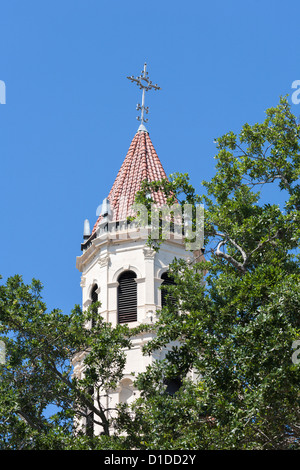 Bell tower of the Cathedral Basilica of Saint Augustine in St. Augustine, Florida Stock Photo