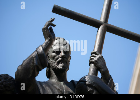 Monument at The Cathedral Basilica of Saint Augustine in memory of Father Pedro Camps in St Augustine, Florida Stock Photo